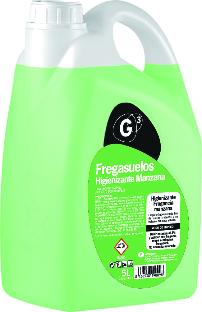 5L - Fregasuelos perfumado - Fragancia Manzana.